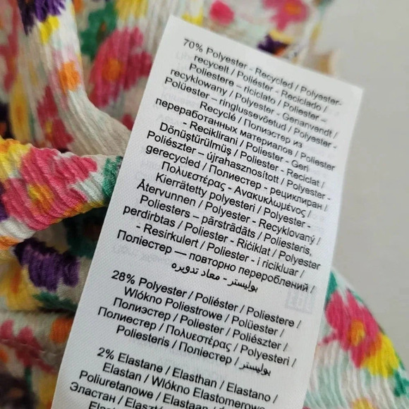 Vero Moda Women's Cropped Blouse Top XS Multicolor Polyester Floral Sleeveless - Picture 5 of 9